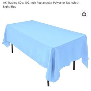 Polyester cloth - Rectangular Polyester Tablecloth - Light Blue